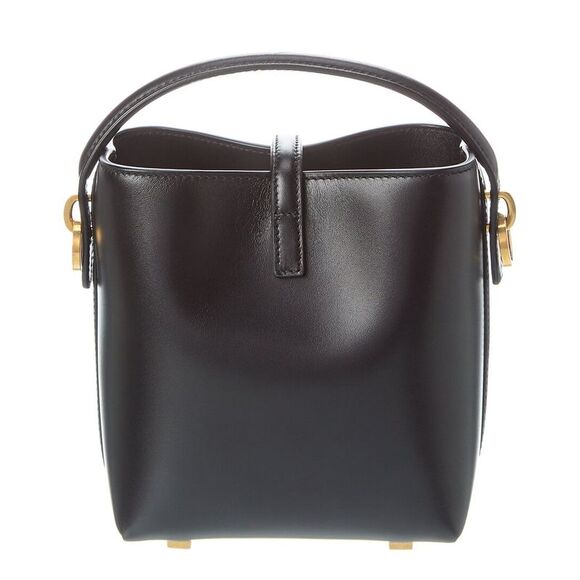 Saint Laurent Le 37 Mini Leather Bucket Bag, Black - Picture 2 of 5